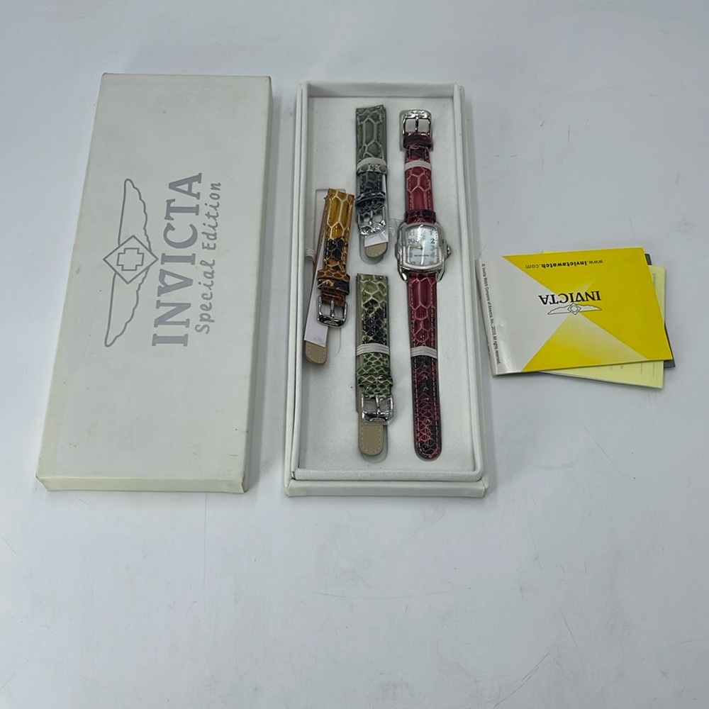 Invicta Special Edition Womens Tritnit Watch with Interchangeable Leather Bands